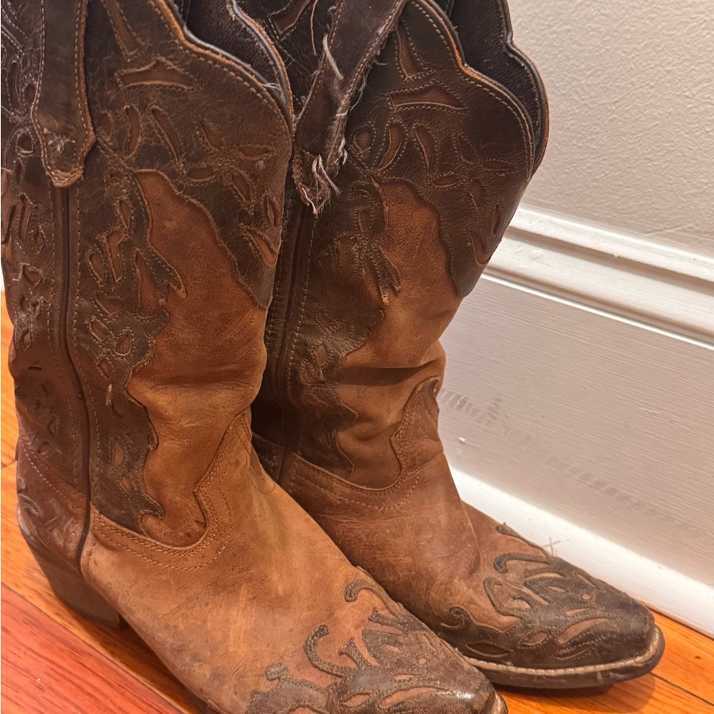 Brown Western Heeled Boots